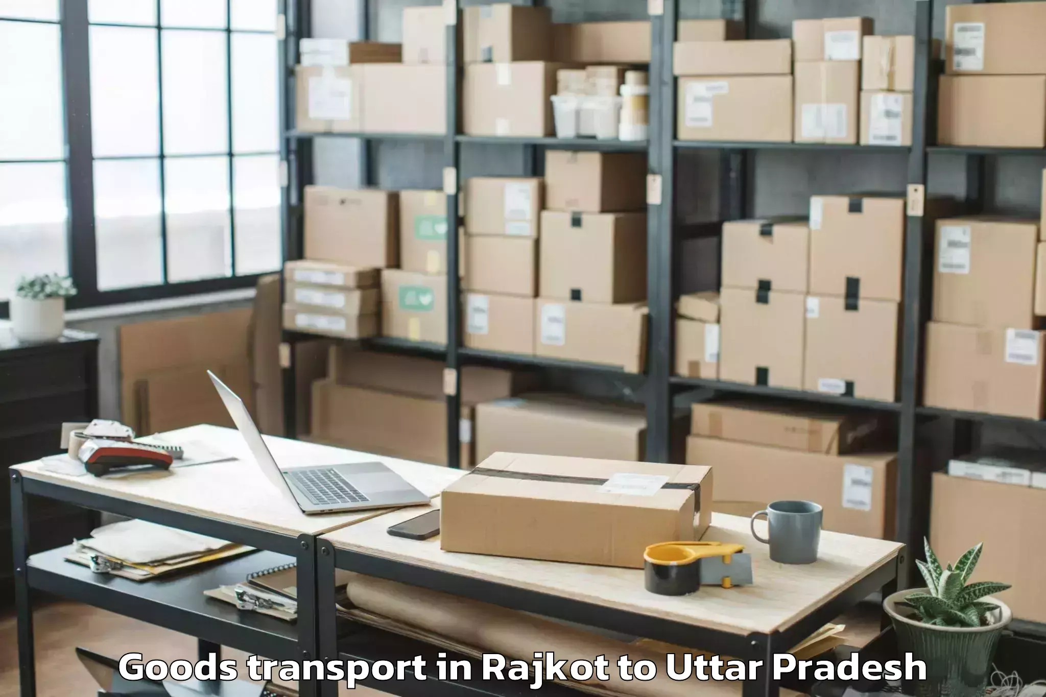 Hassle-Free Rajkot to Bahjoi Goods Transport